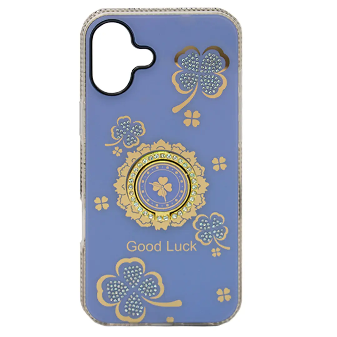 iPhone 16 Plus Bling Diamond Lucky Case Purple